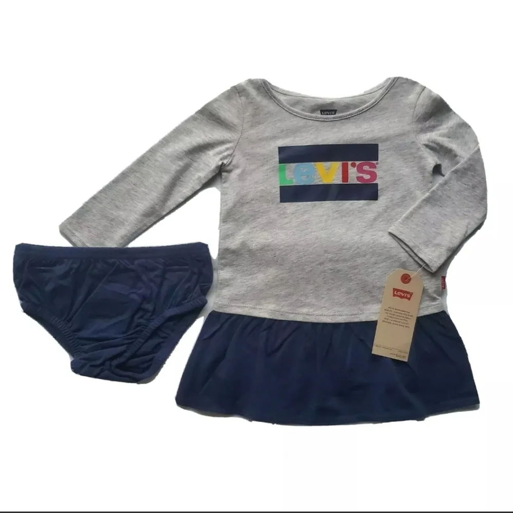 2 Piece Levi's Long Sleeved Dress with Briefs - Picture 3 of 5